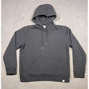 Norse Projects Vagn Classic Hood Charcoal Black Cotton Hoodie Sweatshirt Men's L